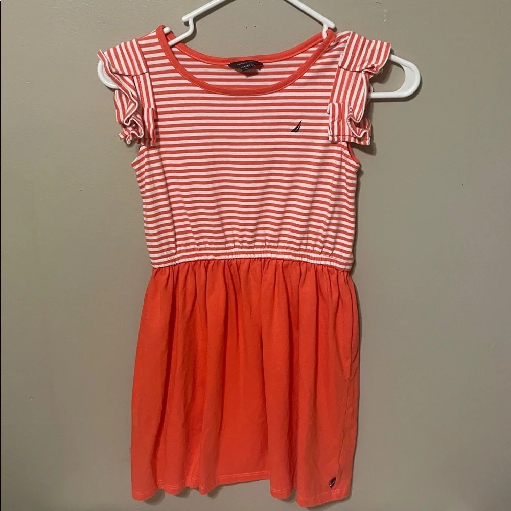 Striped Orange Kids Dress